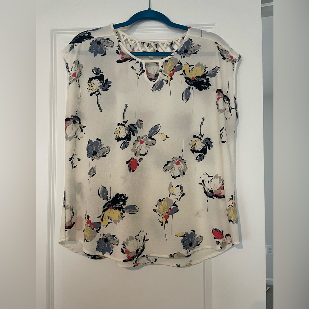 Maurices Cream Floral Blouse